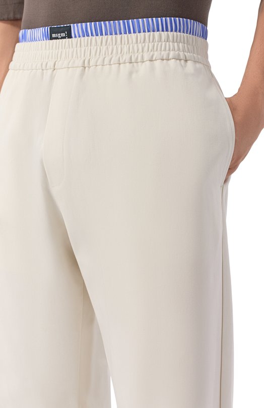 Хлопковые брюки MSGM 4040MP06/267104 Серый  4040MP06/267104 Фото 5