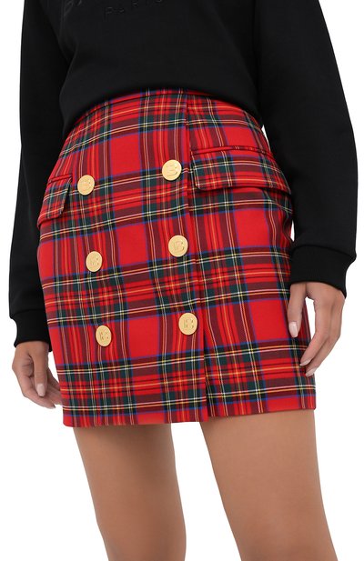 Шерстяная юбка BALMAIN, арт. UF14004/W085, фото 3