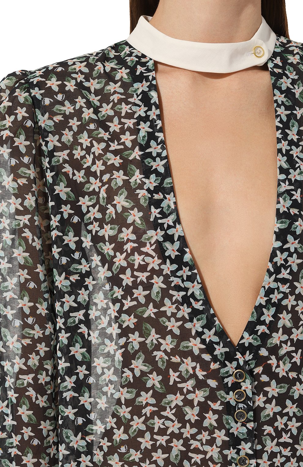 Хлопковое платье ULYANA SERGEENKO черно-белого цвета по цене 190000 руб., арт. ABL001SS23Morocco 0605т23, фото 5 Хлопковое платье ULYANA SERGEENKO, арт. ABL001SS23Morocco 0605т23, фото 5