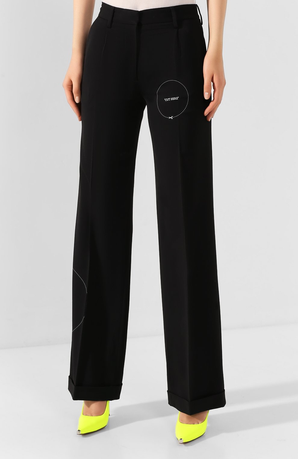 Брюки из вискозы OFF-WHITE черного цвета по цене 62300 руб., арт. 0WCA102S20FAB0041000, фото 3 Брюки из вискозы OFF-WHITE, арт. 0WCA102S20FAB0041000, фото 3