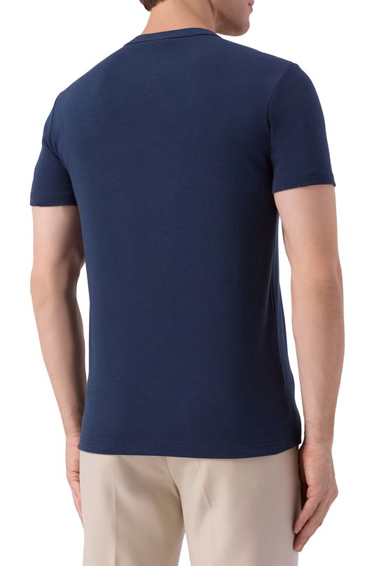 Хлопковая футболка Kiton UNWM008K0275H03 Синий  UNWM008K0275H03 Фото 4