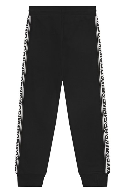 Детские хлопковые джоггеры MARC JACOBS (THE) черного цвета, арт. W60469 | Фото 2 (Материал внешний: Хлопок; Материал сплава: Проставлено; Нос: Не проставлено)