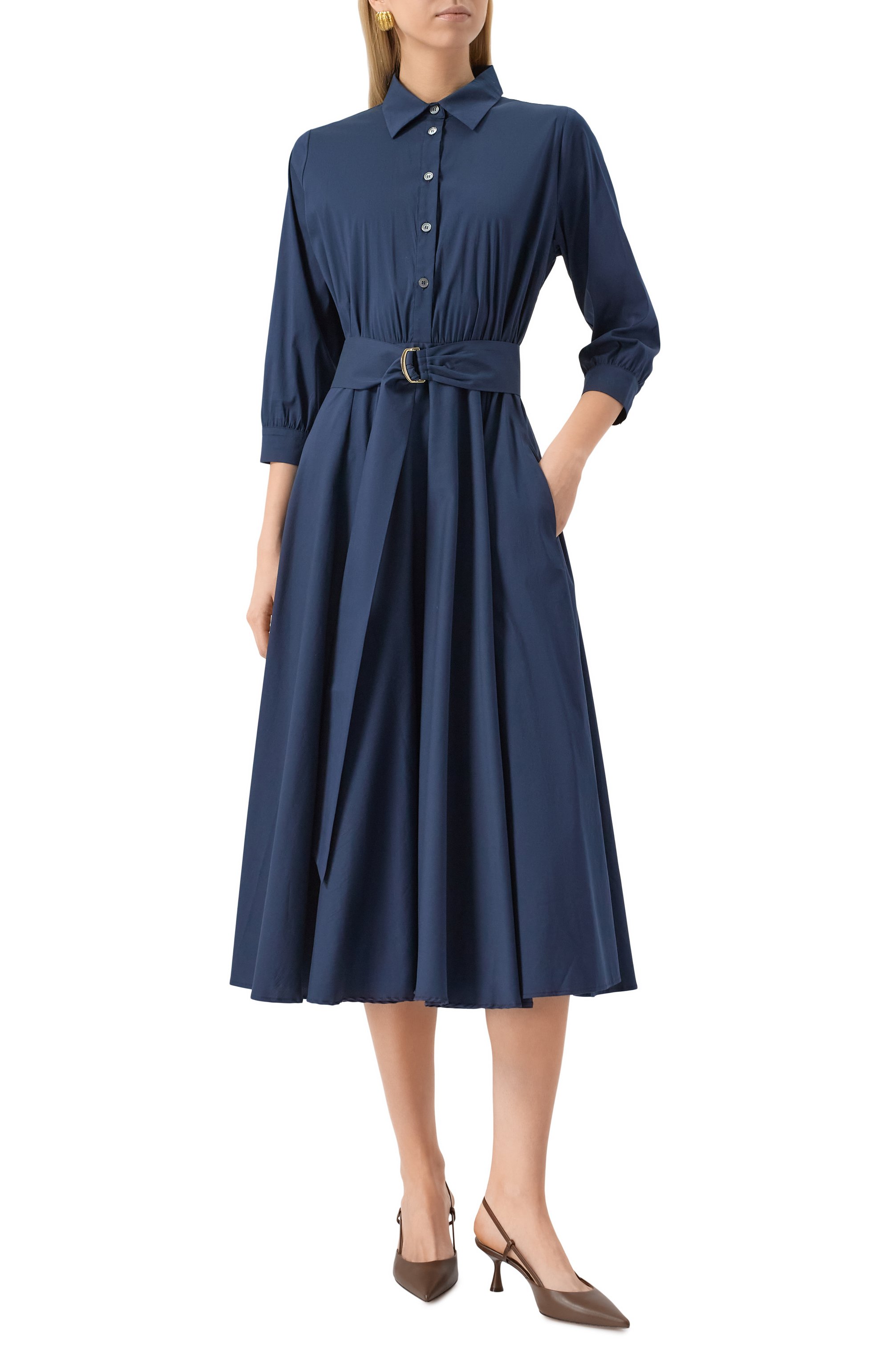 Хлопковое платье PIETRO BRUNELLI, арт. AG2505/C02937, фото 3