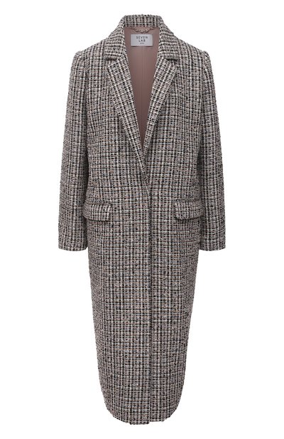 Женское пальто из вискозы SEVEN LAB, арт. CM21-K04/2 tw beige/black