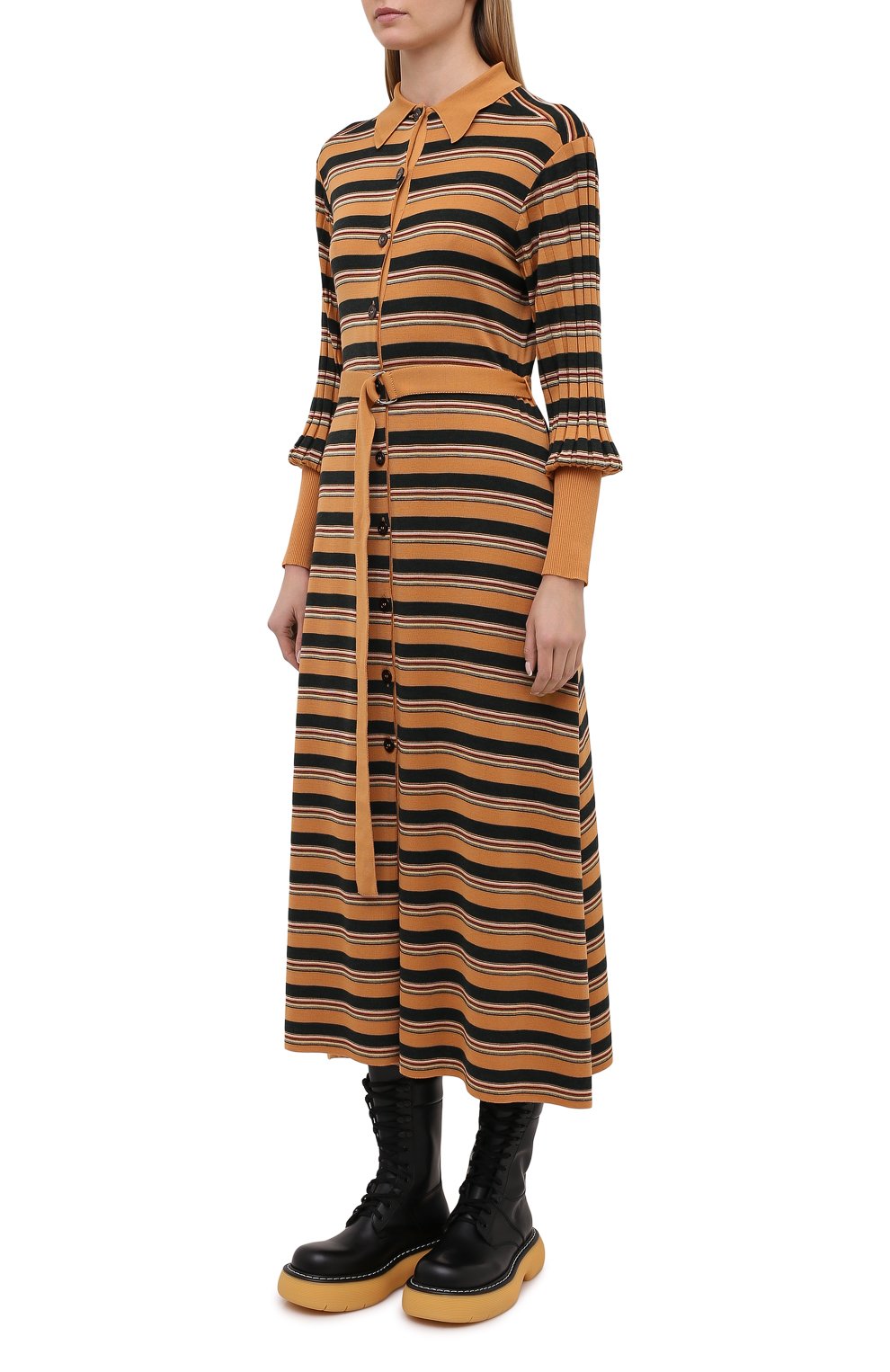 Платье из шерсти и вискозы CHLOÉ, арт. CHC21SMR04670, фото 3