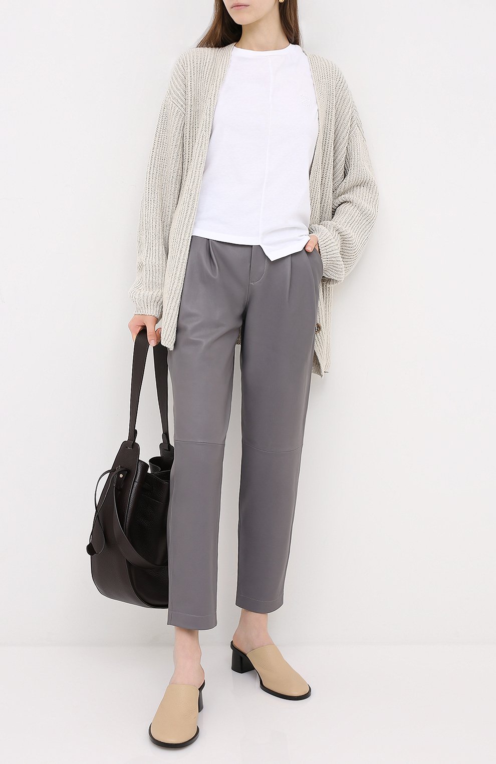 Кожаные брюки REDVALENTINO, арт. UR3NF00E/5BW, фото 2