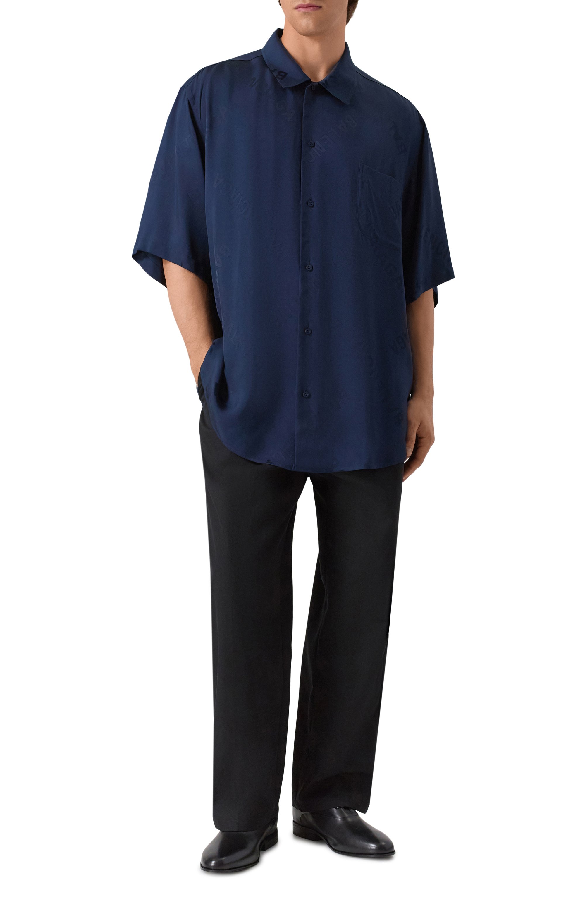 Рубашка из вискозы BALENCIAGA, арт. 681813/T0013, фото 2