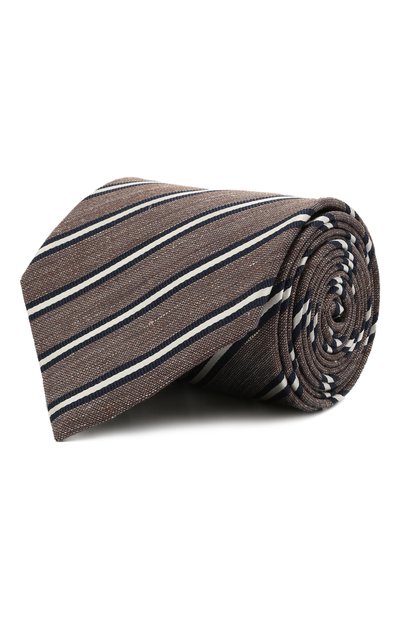 Галстук из шелка и льна BRIONI, арт. 062I00/P041B, фото 1