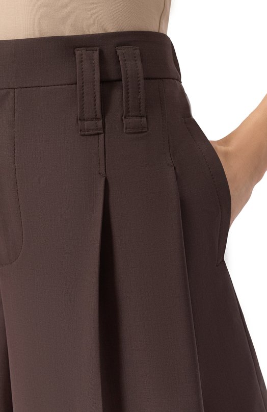 Шерстяные шорты Brunello Cucinelli MPW07P8953 Коричневый  MPW07P8953 Фото 5