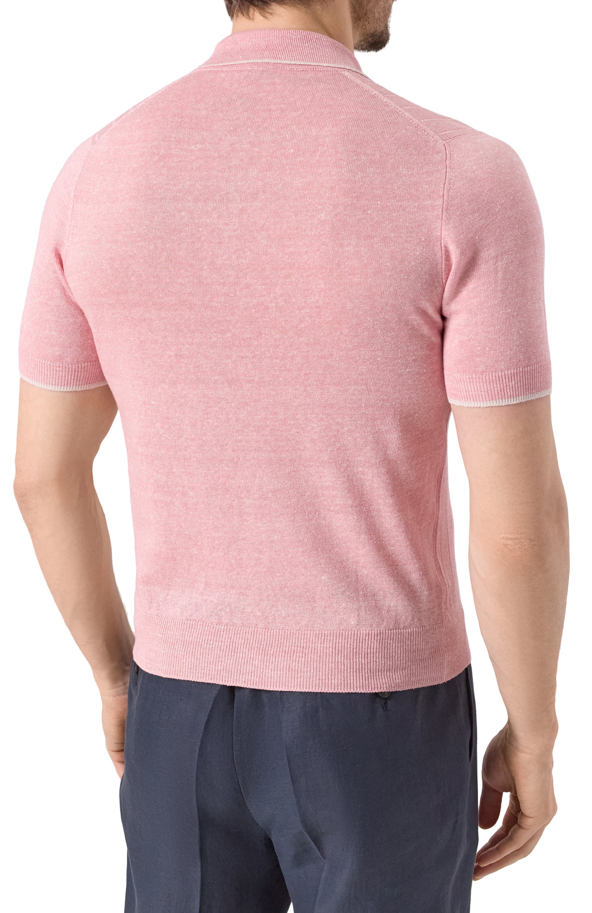 Поло изо льна и хлопка FEDELI, арт. 8UE05822, фото 4