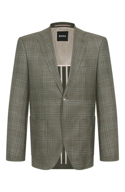 Мужской пиджак из шерсти и шелка BOSS, арт. 50540722