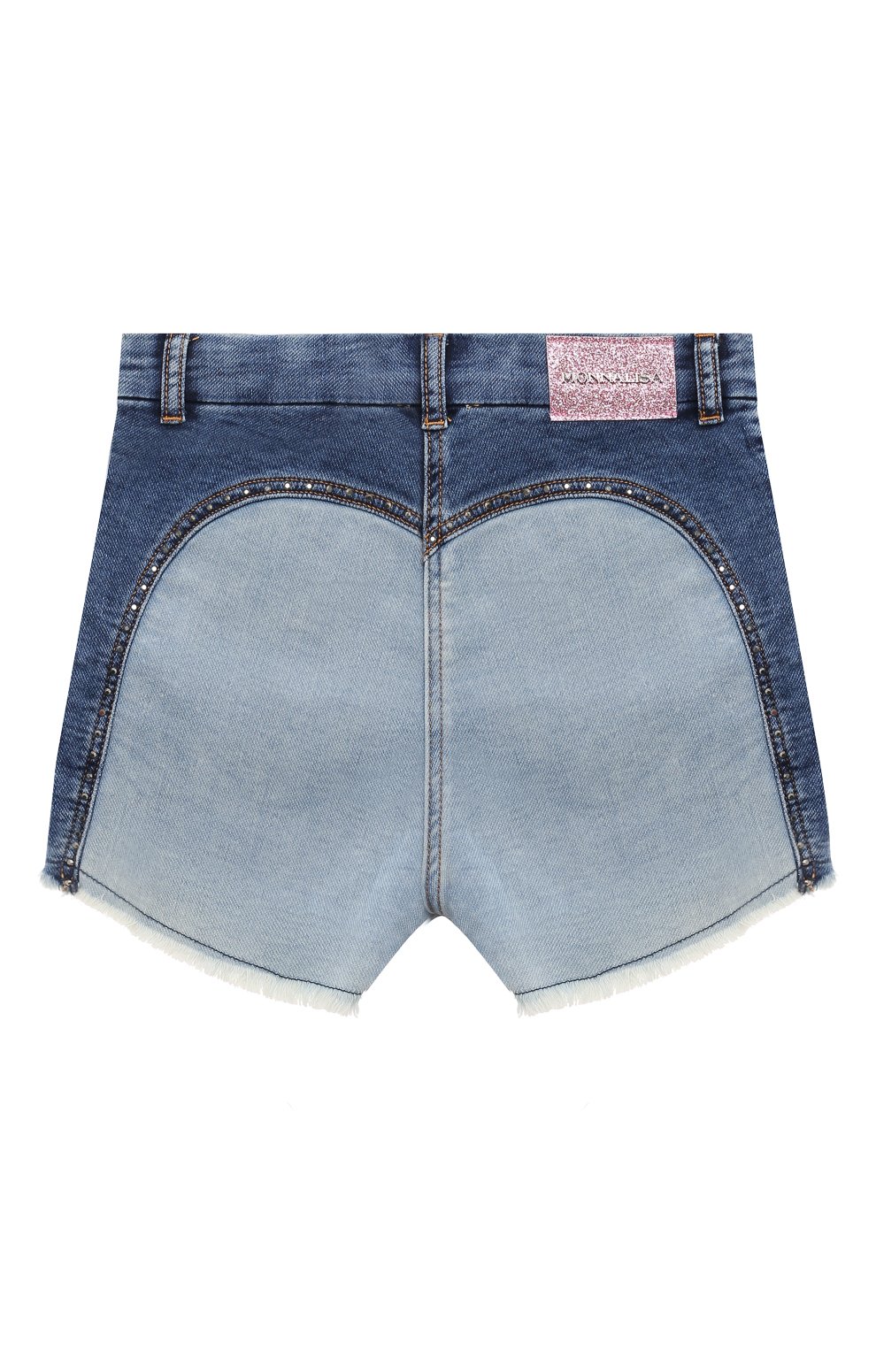 Джинсовые шорты MONNALISA синего цвета по цене 19150 руб., арт. 19C401, фото 2 Джинсовые шорты MONNALISA, арт. 19C401, фото 2