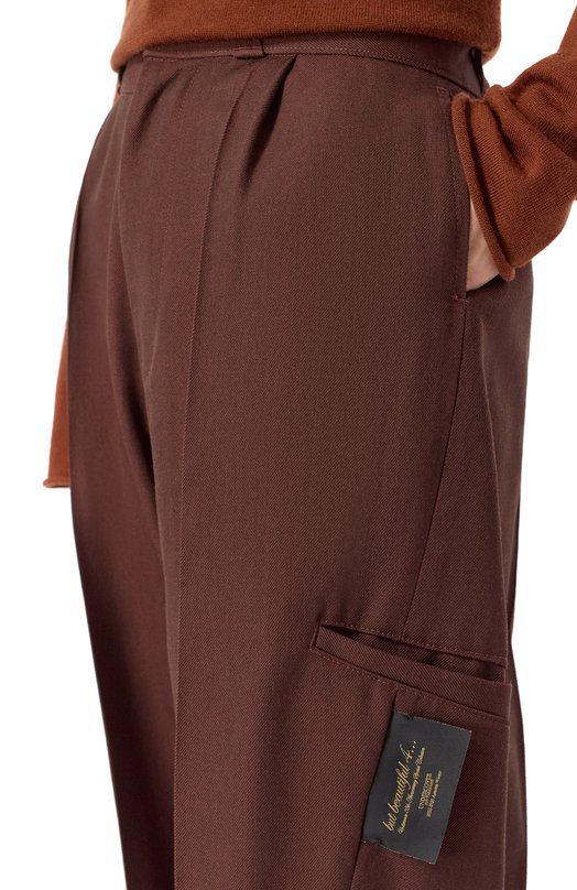 Шерстяные брюки Undercover UC2E1511 Коричневый  UC2E1511 Фото 5