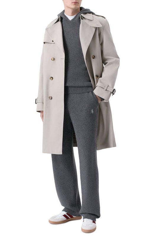 Худи из кашемира и шерсти Sporty and Rich WS08462302GY04 Серый  WS08462302GY04 Фото 2