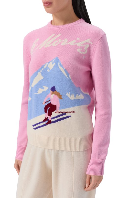 Свитер из шерсти и вискозы MC2 Saint Barth QUE0018-03925I/NEW QUEEN C Розовый  QUE0018-03925I/NEW QUEEN C Фото 3