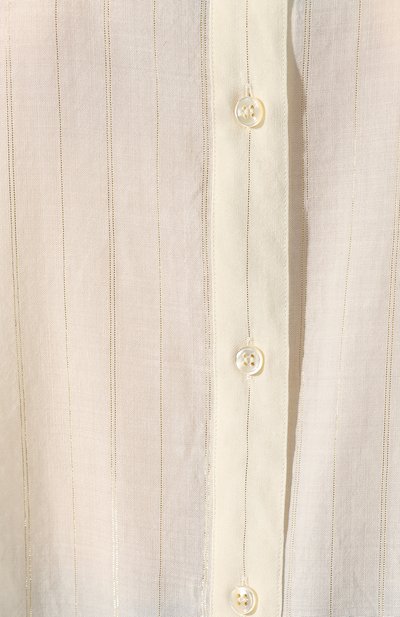 Шерстяная рубашка SAINT LAURENT белого цвета по цене 108000 руб., арт. 607547/Y3A79, фото 5 Шерстяная рубашка SAINT LAURENT, арт. 607547/Y3A79, фото 5