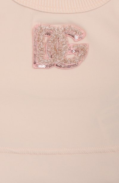 Хлопковый топ DOLCE & GABBANA светло-розового цвета по цене 27250 руб., арт. L5JN84/G7PKS/10-12+, фото 3 Хлопковый топ DOLCE & GABBANA, арт. L5JN84/G7PKS/10-12+, фото 3