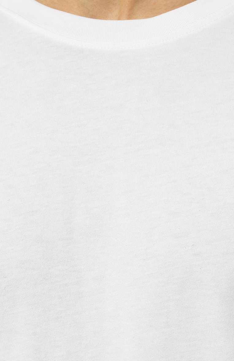 Мужская хлопковая футболка DRIES VAN NOTEN белого цвета, арт. 021100-8600 | Фото 5 (Принт: Без принта; Рукава: Короткие; Длина (для топов): Стандартные; Материал сплава: Проставлено; Материал внешний: Хлопок; Стили: Спорт-шик; Драгоценные камни: Проставлено)