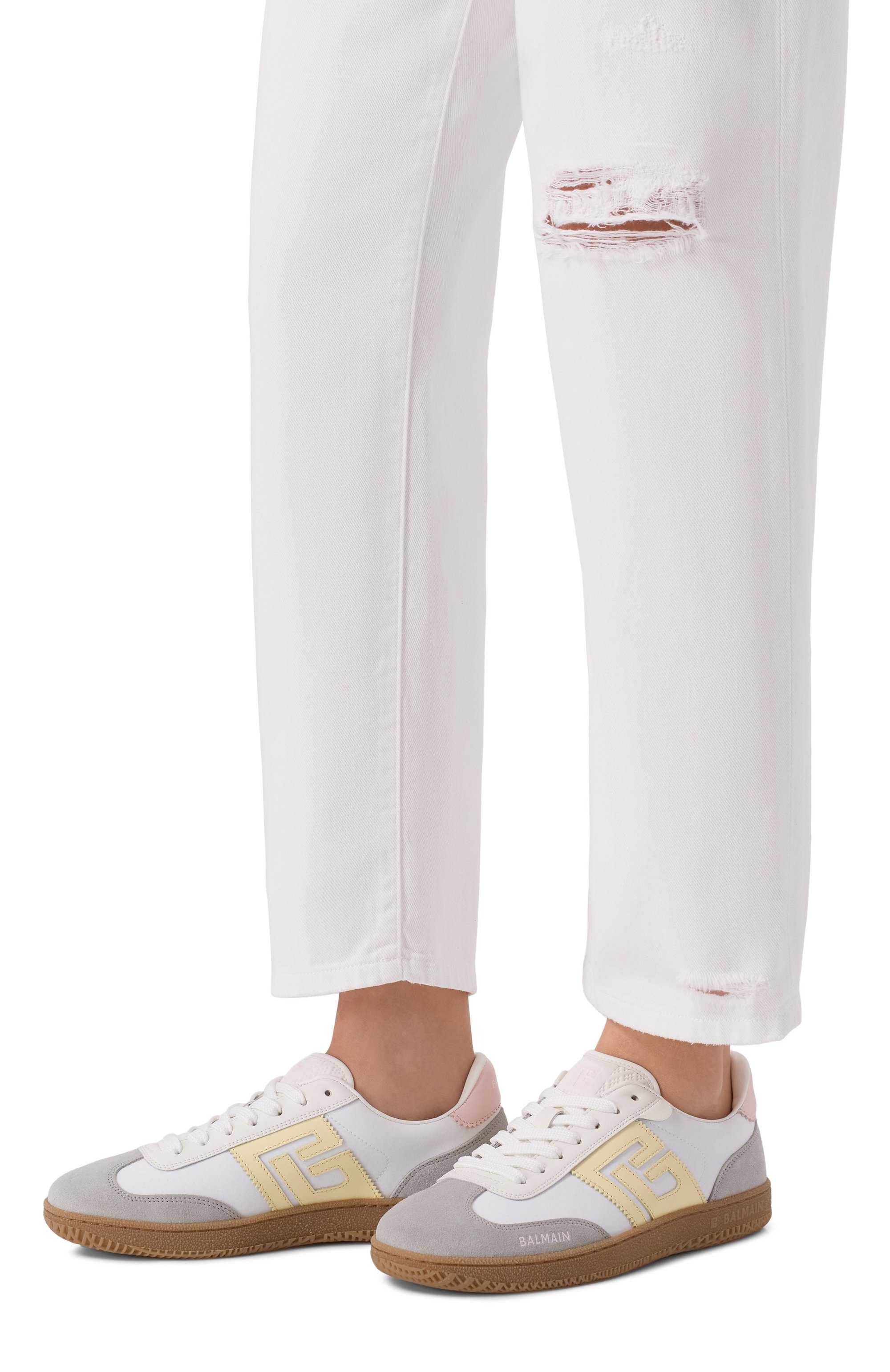 Текстильные кеды swan BALMAIN белого цвета по цене 63550 руб., арт. GN1VI735/TCLN, фото 2 Текстильные кеды swan BALMAIN, арт. GN1VI735/TCLN, фото 2