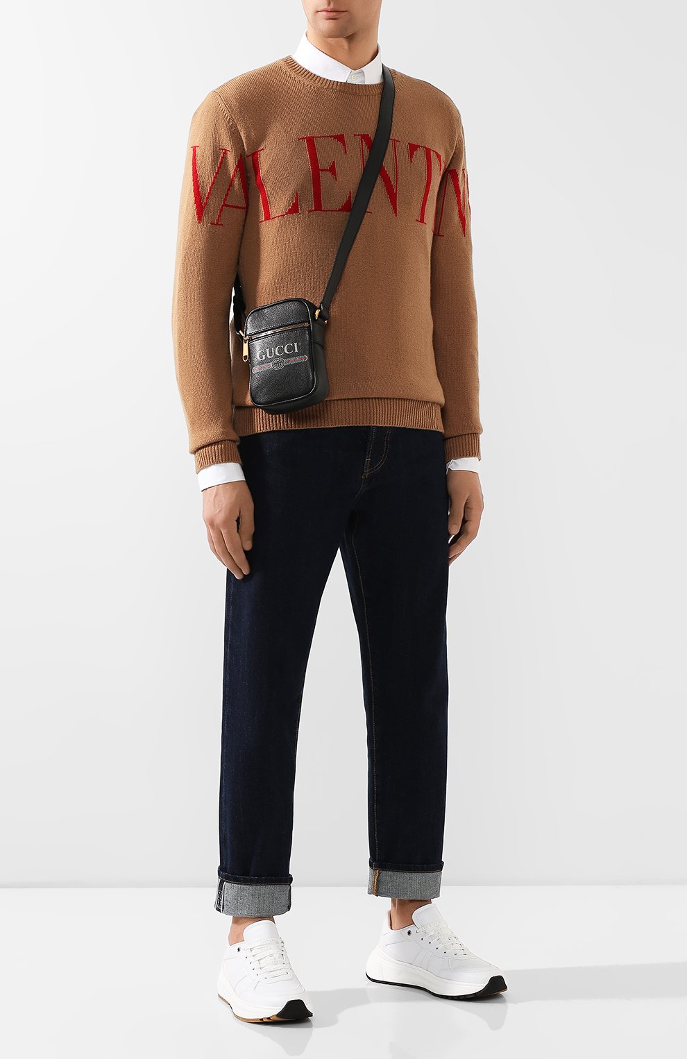 Кожаная сумка gucci print GUCCI, арт. 574803/0Y2AT, фото 2