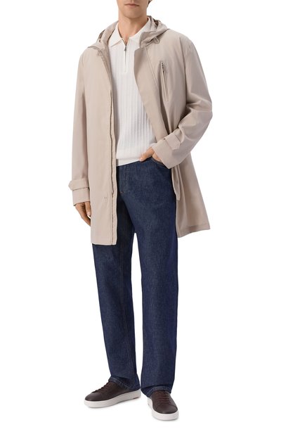 Поло из хлопка и шелка BOSS CAMEL, арт. 50560052, фото 2