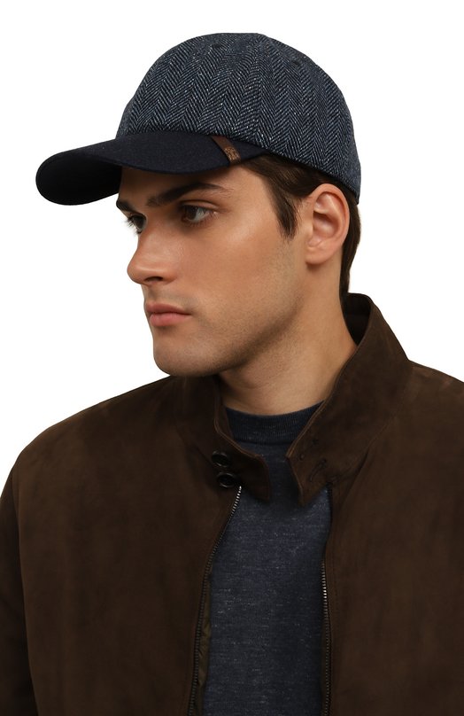 Бейсболка из шерсти и шелка Brunello Cucinelli MY4529939 Синий  MY4529939 Фото 2