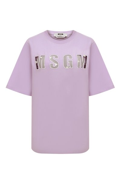 Женская хлопковая футболка MSGM, арт. 3241MDM99 227298