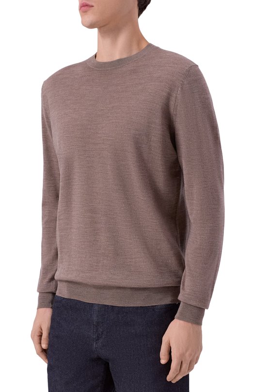 Шерстяной джемпер Andrea Campagna M5625-6680 Бежевый  M5625-6680 Фото 3