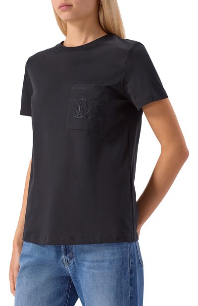 Хлопковая футболка MAX MARA, арт. PAPAIA, фото 3