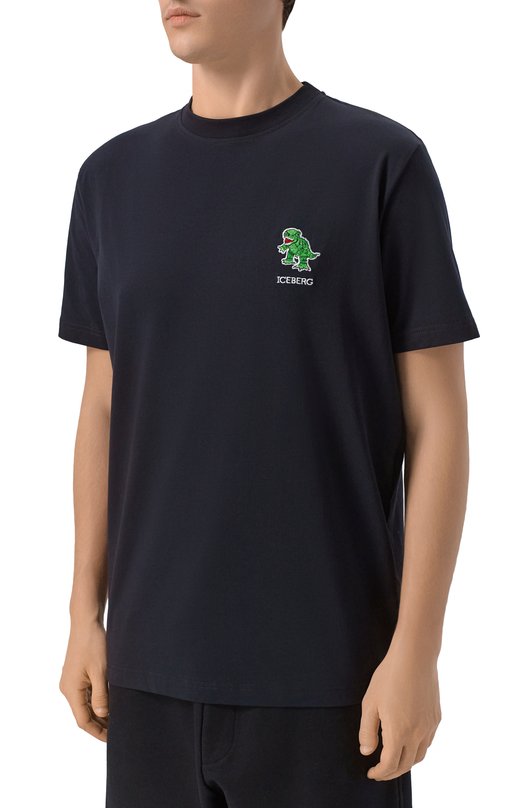 Хлопковая футболка Iceberg F015/6318 Чёрный  F015/6318 Фото 3