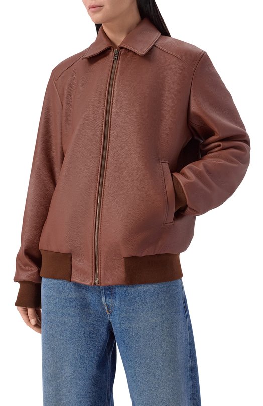 Кожаный бомбер Maslov SMB63 Коричневый  SMB63 Фото 3