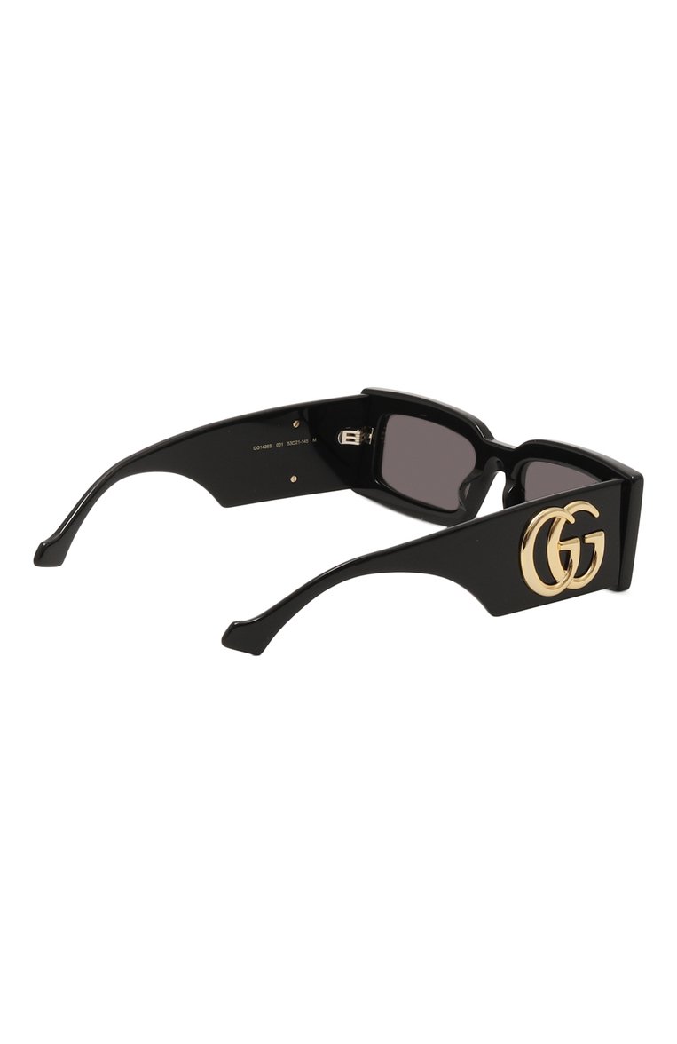 Женские солнцезащитные очки GUCCI черного цвета, арт. GG1425S 001 | Фото 4 (Нос: Не проставлено; Региональные ограничения белый список (Axapta Mercury): Не проставлено; Материал: Пластик; Тип очков: С/з; Очки форма: Прямоугольные; Оптика Гендер: оптика-женское)