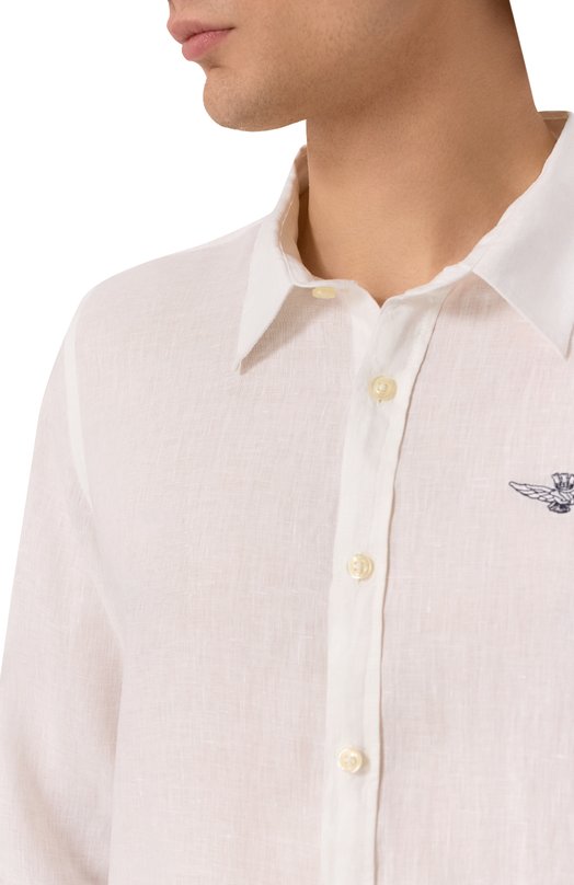 Льняная рубашка Aeronautica Militare CA1239CT3089 Белый  CA1239CT3089 Фото 5