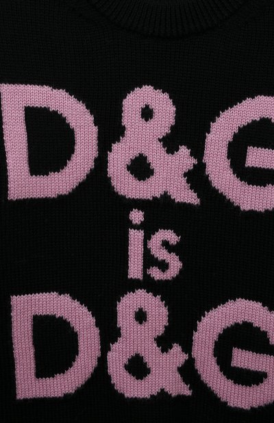 Шерстяной пуловер DOLCE & GABBANA черного цвета по цене 43400 руб., арт. L5KWJ6/JCVQ2/2-6, фото 3 Шерстяной пуловер DOLCE & GABBANA, арт. L5KWJ6/JCVQ2/2-6, фото 3