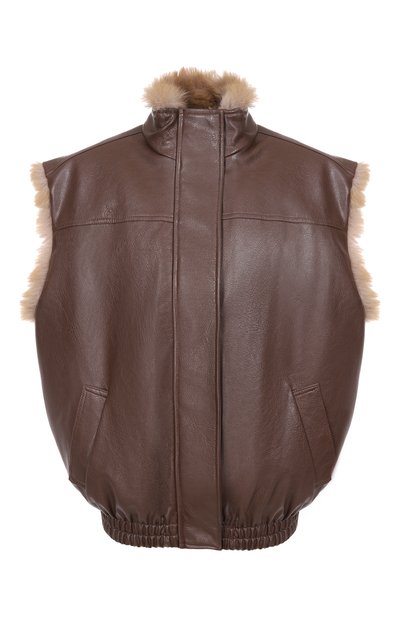 Женский жилет из экокожи MSGM, арт. 3942MDH02Y/257804