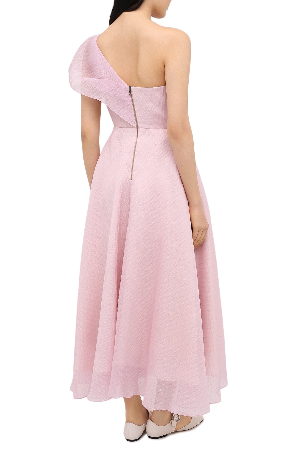 Платье из шелка и вискозы ROLAND MOURET светло-розового цвета по цене 299500 руб., арт. PW20/S0935/F0428, фото 4 Платье из шелка и вискозы ROLAND MOURET, арт. PW20/S0935/F0428, фото 4
