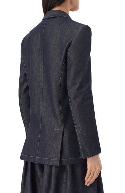 Джинсовый жакет GIORGIO ARMANI темно-синего цвета по цене 358000 руб., арт. GW003505/TE23261, фото 4 Джинсовый жакет GIORGIO ARMANI, арт. GW003505/TE23261, фото 4
