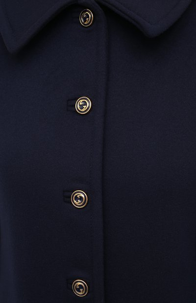Шерстяное пальто GUCCI темно-синего цвета по цене 285120 руб., арт. 626300/ZHW03, фото 5 Шерстяное пальто GUCCI, арт. 626300/ZHW03, фото 5