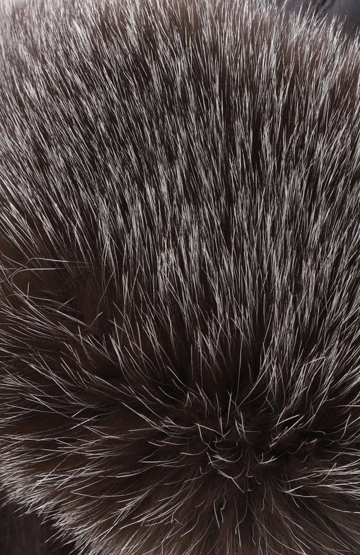 Кожаная шапка-ушанка Майкл с мехом лисы FurLand 0201402810124600000 Чёрный  0201402810124600000 Фото 3