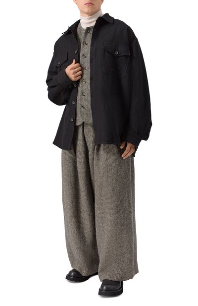 Жилет изо льна и шерсти UMA WANG светло-коричневого цвета по цене 121500 руб., арт. A9 M UM6526, фото 2 Жилет изо льна и шерсти UMA WANG, арт. A9 M UM6526, фото 2