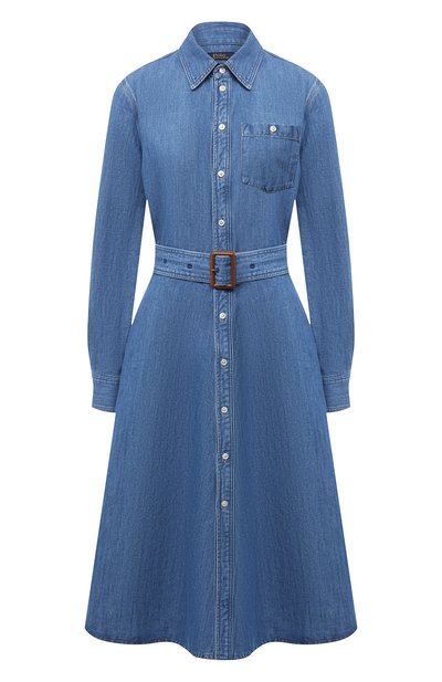 Женское платье из хлопка и льна POLO RALPH LAUREN, арт. 211810536