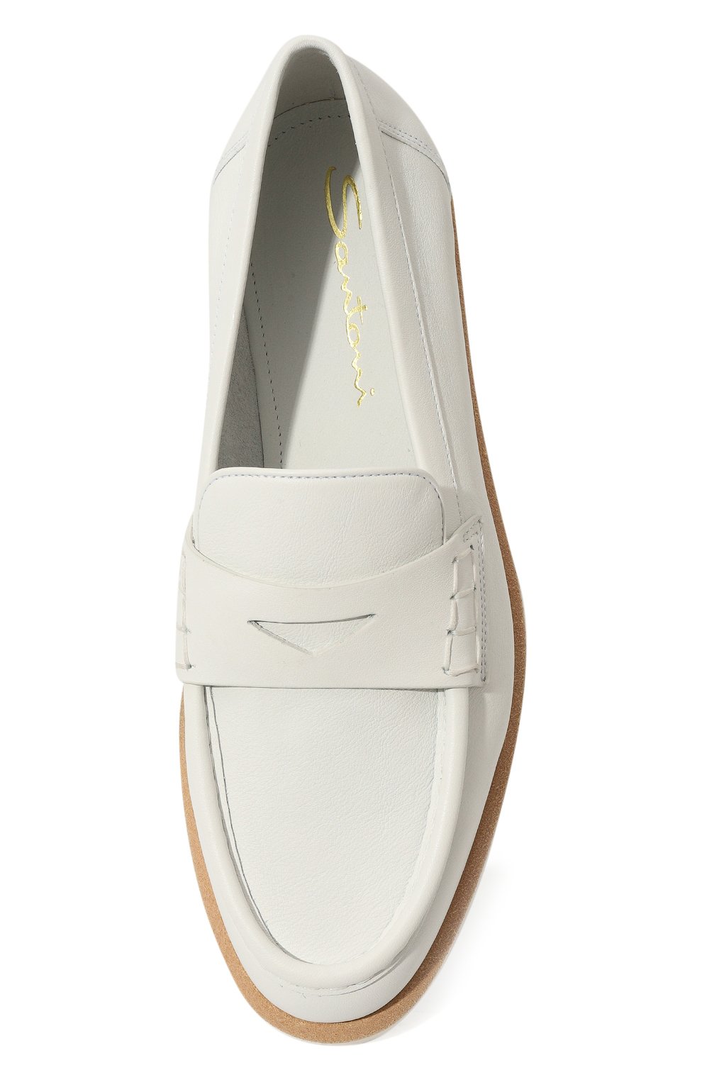 Кожаные лоферы SANTONI, арт. WUQY59818BIASSW6, фото 6