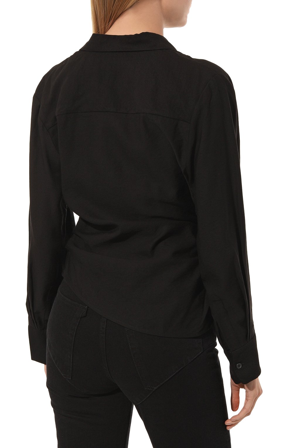 Блузка из вискозы JACQUEMUS черного цвета по цене 75000 руб., арт. 21H213SH002/1020BLACK, фото 4 Блузка из вискозы JACQUEMUS, арт. 21H213SH002/1020BLACK, фото 4