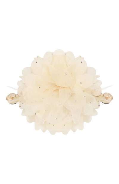 Текстильная заколка YULA кремового цвета по цене 1290 руб., арт. YU-ZR40, фото 2 Текстильная заколка YULA, арт. YU-ZR40, фото 2