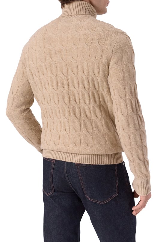 Свитер из шерсти и кашемира Andrea Campagna M5625-6136V Бежевый  M5625-6136V Фото 4