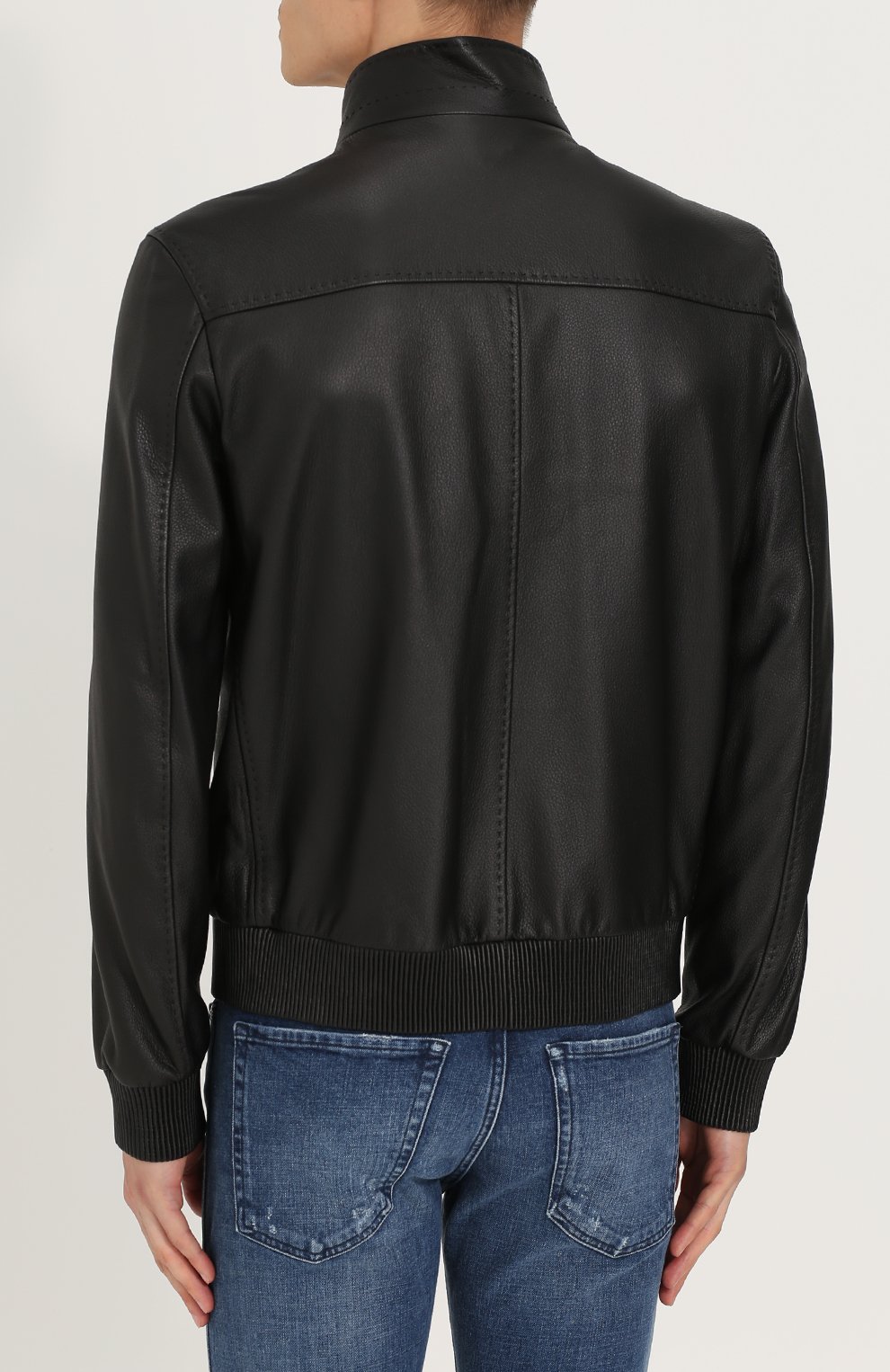 Кожаный бомбер с воротником-стойкой BRIONI, арт. PLP6/03700, фото 4