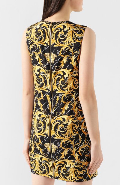Шелковое платье VERSACE золотого цвета по цене 199500 руб., арт. A85342/A232981, фото 4 Шелковое платье VERSACE, арт. A85342/A232981, фото 4