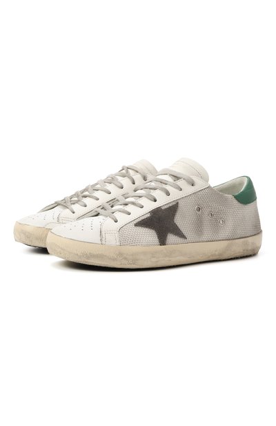 Мужские комбинированные кеды super-star GOLDEN GOOSE DELUXE BRAND, арт. GMF00101.F002686