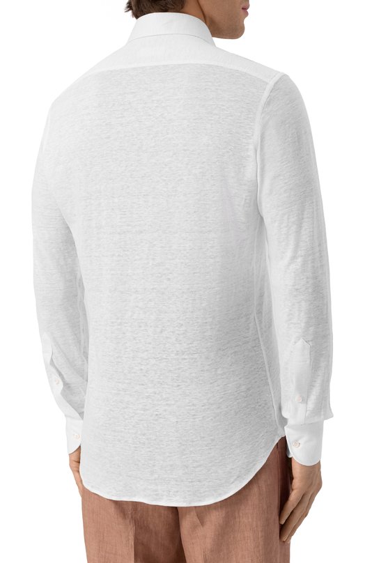 Льняная рубашка MVST SLIM/GABRIELLE/R0UND/800-JERSEY Белый  SLIM/GABRIELLE/R0UND/800-JERSEY Фото 4