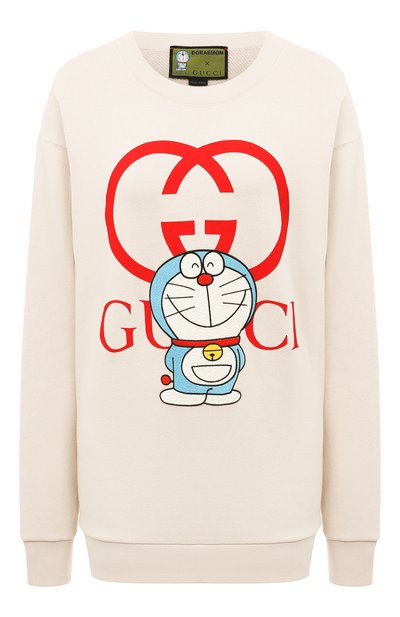 Женский хлопковый свитшот doraemon x gucci GUCCI, арт. 617964 XJDIC